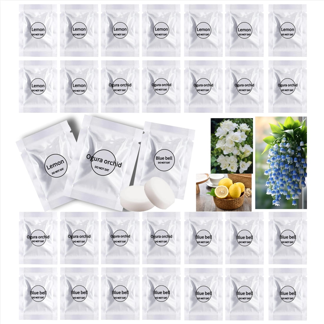 6-Pack Jasmine Car Air Freshener Refill Tablets - Vent Clip Compatible - Long-Lasting Aromatherapy - View #12