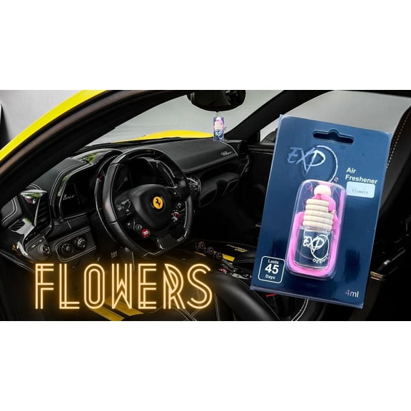 Car Air Freshener Round Hanging Diffuser Flowers