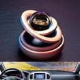 thumbnail image 1 of Car Air Freshener, Solar Powered Rotating Double Ring Hanging Decor with Aromatherapy Feature, Soothing Scent and Mesmerizing Motion for Interior Enhancement, 1 of 5