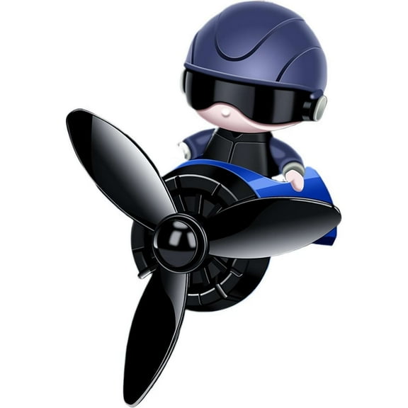 Car Air Fresheners, Cartoon Pilot Car Fresheners Vent Clip, Creative Car Diffuser Rotating Propeller Automotive Air Outlet Fan Car Interior Accessories