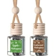 thumbnail image 1 of Car Air Hanging Fragrance Oil, Car Auto Freshener for Essential Oils, Scents Fragrance Aromatherapy Automobile Diffuser, Long Lasting (Apple & Mahogany + Teawkood & Mahogany), 1 of 10