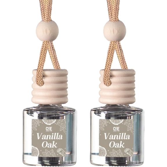 Car Air Hanging Fragrance Oil, Car Auto Freshener for Essential Oils, Scents Fragrance Aromatherapy Automobile Diffuser, Long Lasting (Vanilla Oak)
