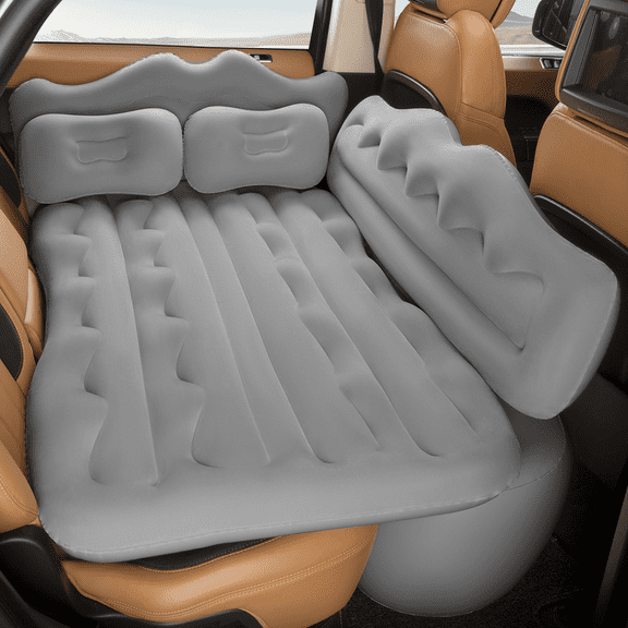 Car Air Mattress, Back Seat Bed for Truck, Universal Inflatable SUV Camping Mattress with Air Quick Pump & Pillow, Thickened Travel Bed Sleeping Pad Blow up Mattress