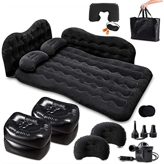 Car Air Mattress Truck Back Seat Bed  Camping Bed Inflatable Mattress  Portable Travel Bed with Pillows  Travel Camping Sleeping Outdoor Bed  Universal Car SUV Truck and RV