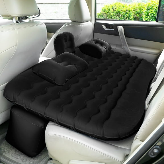 Car Air Mattress, iMountek Inflatable Portable Bed Travel, Camping, Vacation, Sleeping Blow-Up Pad Bed for Car Universal SUV, Black