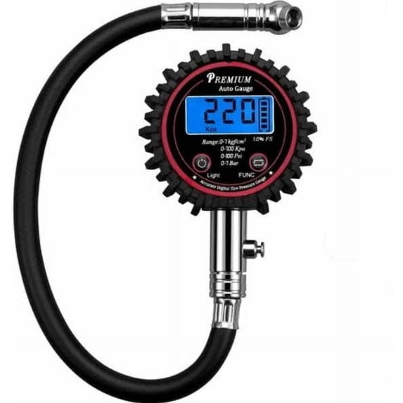 Car Air PSI Meter for Bike, Digital Tire Pressure Gauge Tester Multi-functional Tool Quick Connect for Motorcycle Truck