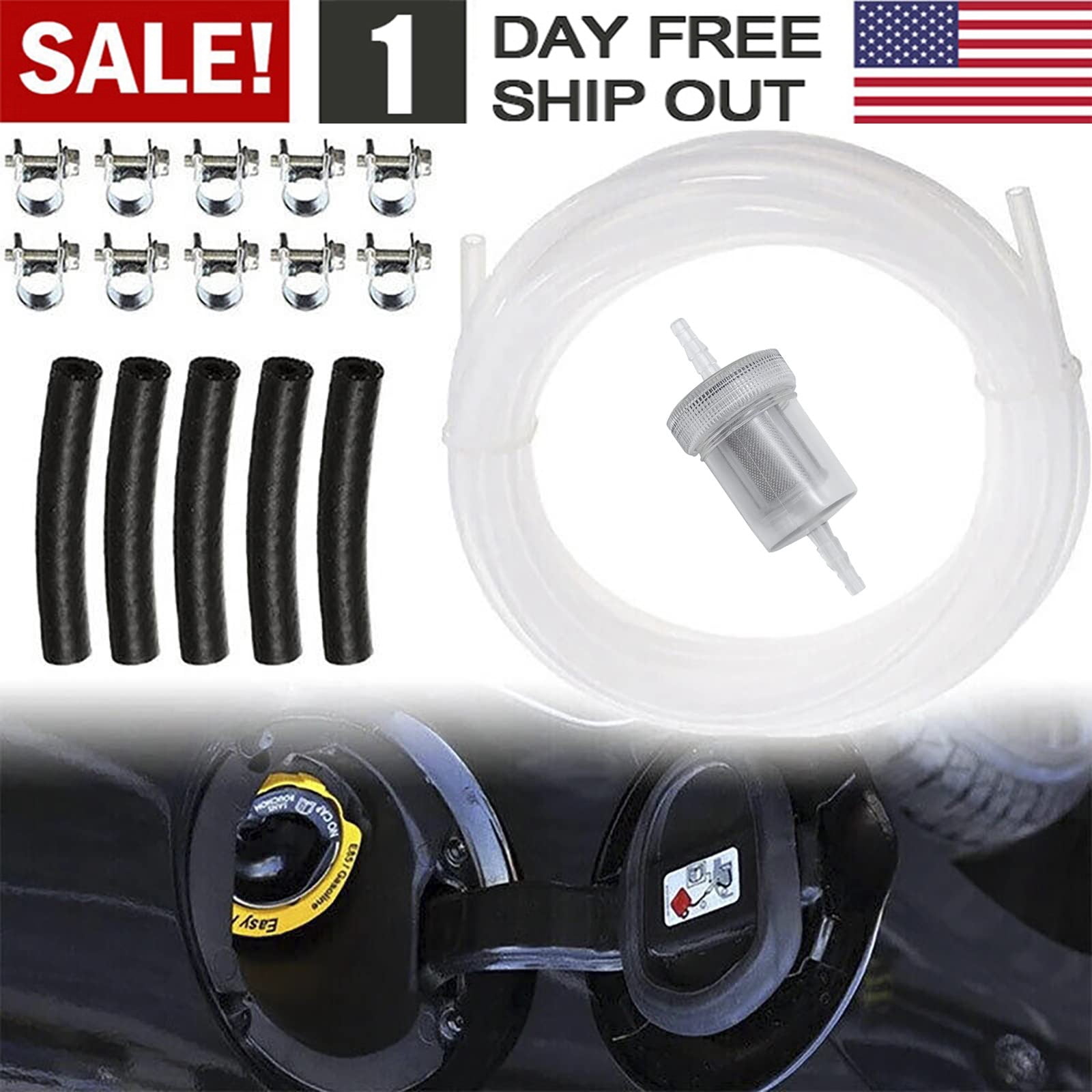 Car Air Parking Heater Tube Replacement Set,Fuel Pipe Line Hose Clip