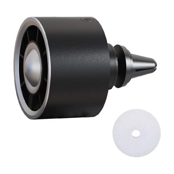 Car Air Vent Mounted Fan with Scent Diffuser & Ambients Light Air Outlet 3 Speed Rotating Electric Cooling Fan