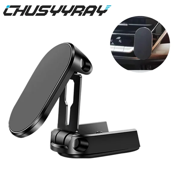 360 Rotating Car Magnetic Phone Holder Universal Folding Dashboard Mount Stand