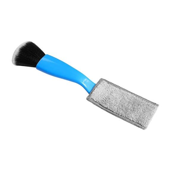 Car Airflow Orifice Cleaning Brush | Double Head Soft Bristle Interior Detailing Tool - ABS Nylon Fleece - Reusable For Dashboard Vents Console - Ergonomic Handle - Washable 80 Micron Filament