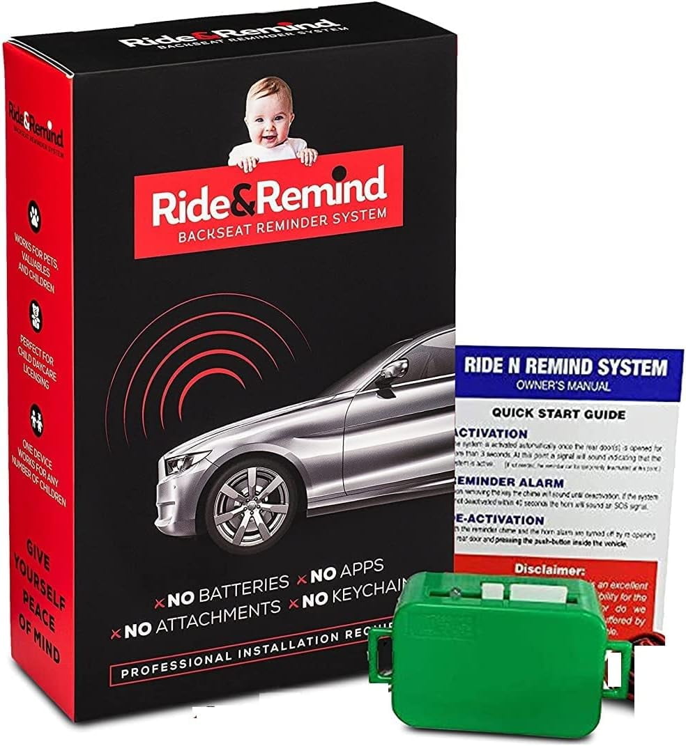 Ride N Remind Car Alarm Back Seat Reminder System Baby Car Seat Reminder Alarm Perfect for