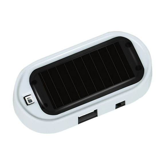 Car Alarm Light Solar Powered, QQZ Dummy Anti-Theft LED Blinking Security Device, USB Charging Red Blue Flashing Simulated Car Alarm for Vehicle Protection
