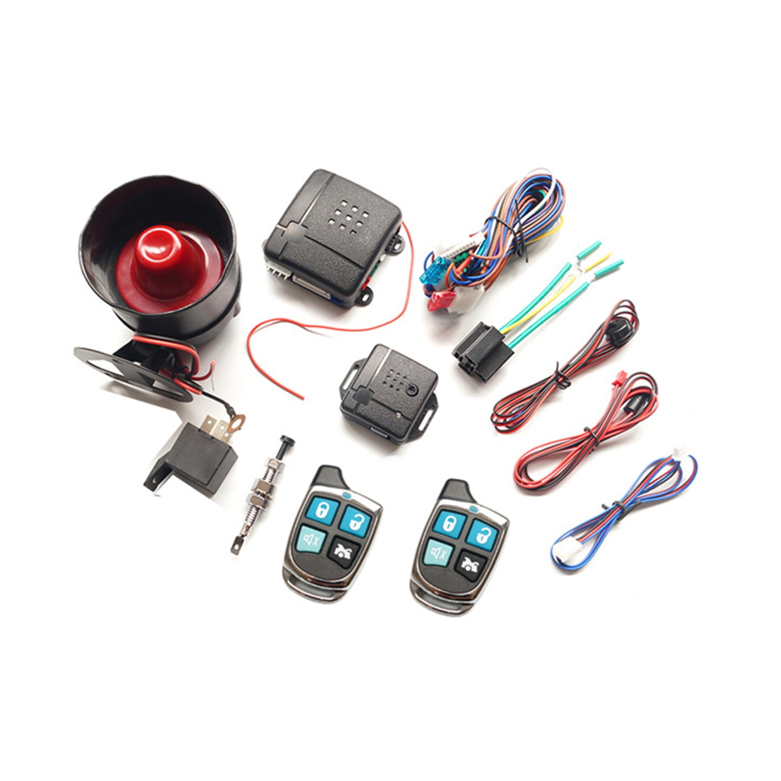 Keyless Entry Car Alarm Security System 2 Keys Fob Remote Control Door Lock 12V