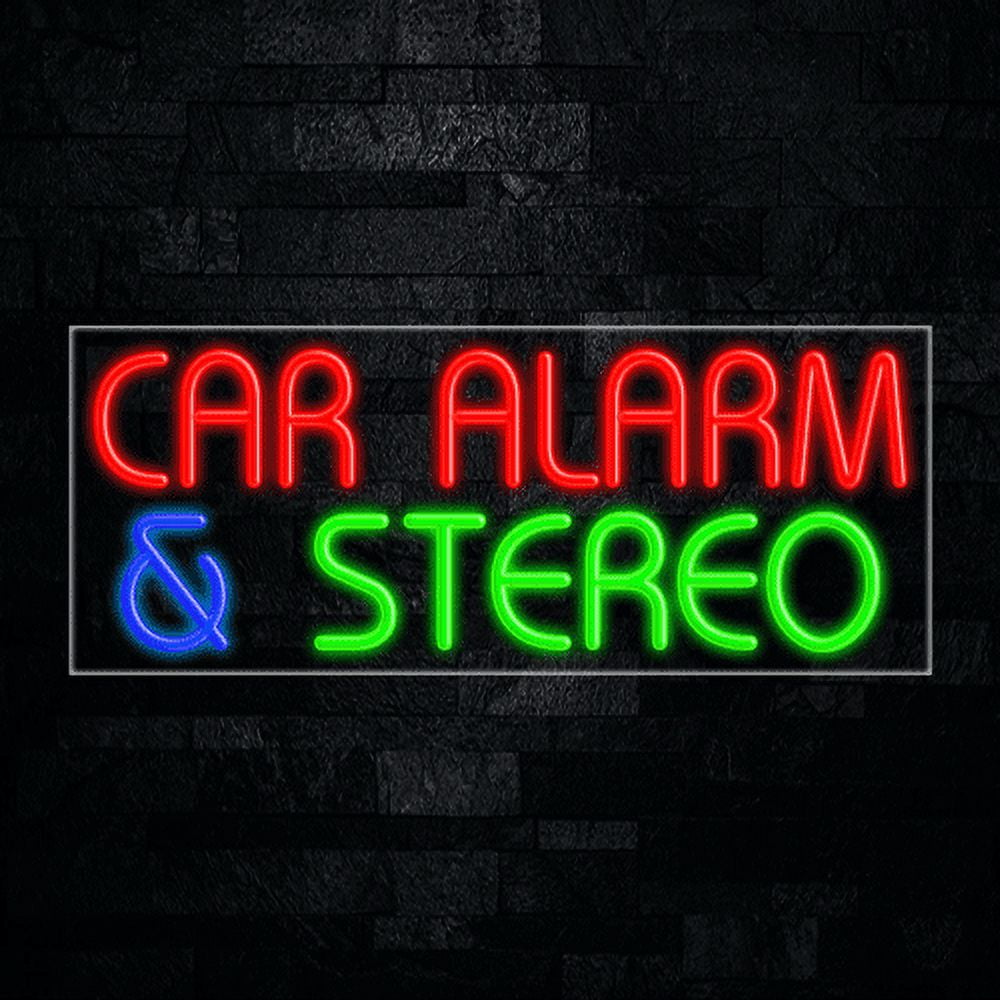 Car Alarm & Stereo LED Neon Sign 30"L x 12"H 31368