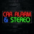 thumbnail image 1 of Car Alarm & Stereo LED Neon Sign 30"L x 12"H #31368, 1 of 3
