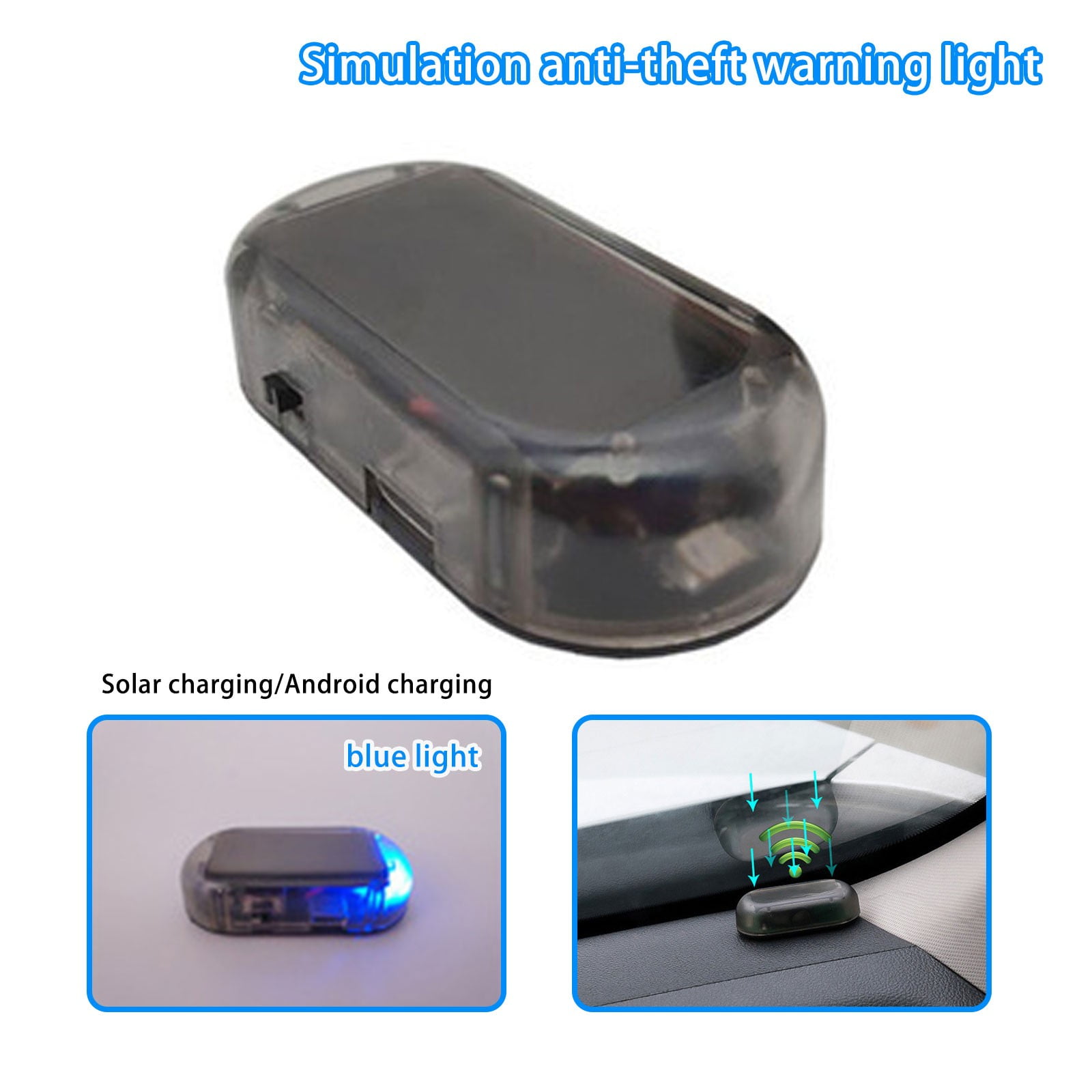 Car Alarm System, Solar Power Dummy Car Alarm LED Light Simulate W