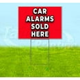 thumbnail image 1 of Car Alarms Sold Here (18" x 24") Yard Sign, Includes Metal Step Stake, 1 of 6
