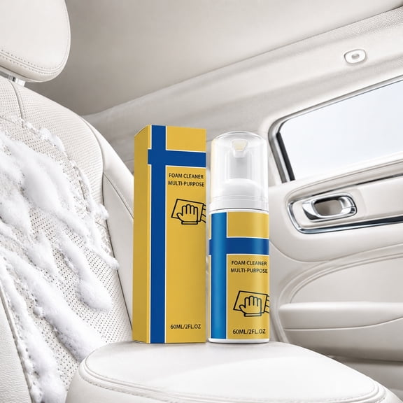 Car All Purpose Cleaner 60ml Multi-Purpose Foam Cleaner Spray Water-Free Car Interior Stain Remover For Fabric Leather Dashboard Car Headliner