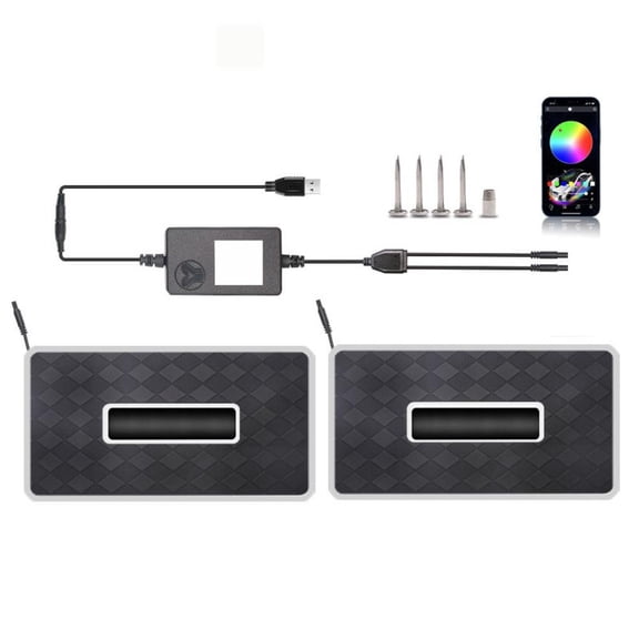 Car Ambient Footwell Light Kit, RGB Color with Music Sync, Waterproof Design, for Vehicle Interior Customization
