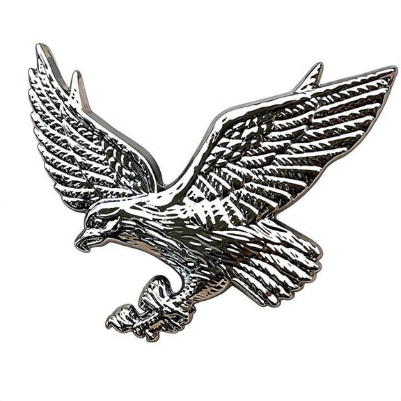 Car Angel Wings Sticker, Alloy Metal Car Stickers, 3D Metal Stereo Wing Sticker, Hawk Eagle Wings Car Emblem, Angel Wings Car Sticker, Car Decoration Accessories - Silver