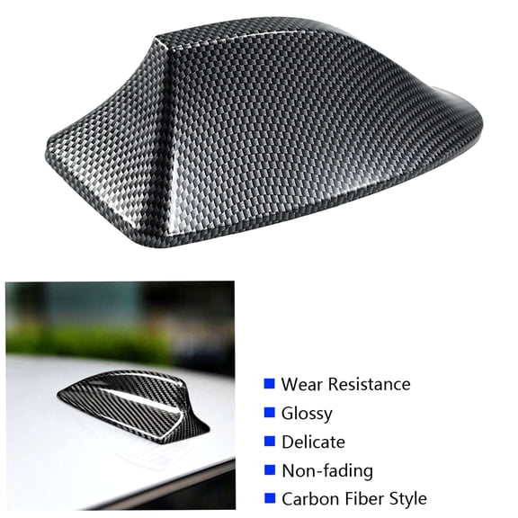 Car Antenna Shark Fin Cover Carbon Fiber General Purpose Streamlined Design for Universal Vehicle Fitment