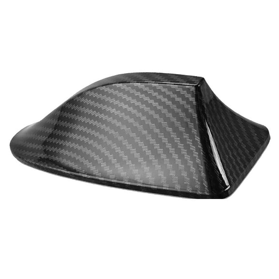 Car Antenna Shark Fin with Streamlined Design, Self - Adhesive Installation for Cars with Slightly Curved or Flat Roof, Carbon Fiber Black