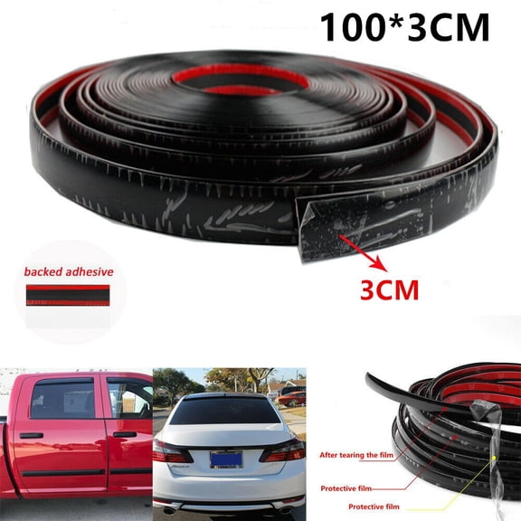 Car Anti-Collision Side Door Edge Rubber Bumper Protection Stickers Strips Black