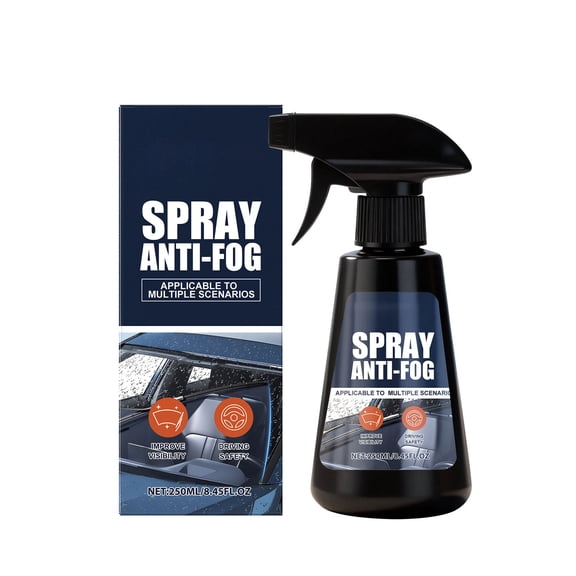 Car Anti-Fog Spray Car Care Kit,Auto Windows Cleaner Rain Repellent For Windshield Mirrors To Enhance Driving Visibility,8.45 fl oz