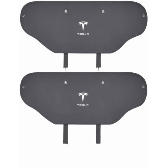 Car Anti-Kick Pads for Tesla Model 3 Y, 2 Pack, Leather Car Rear Seat Anti-Kick Pads, Backrest Protector Cover with 1 Storage Bag, Accessory