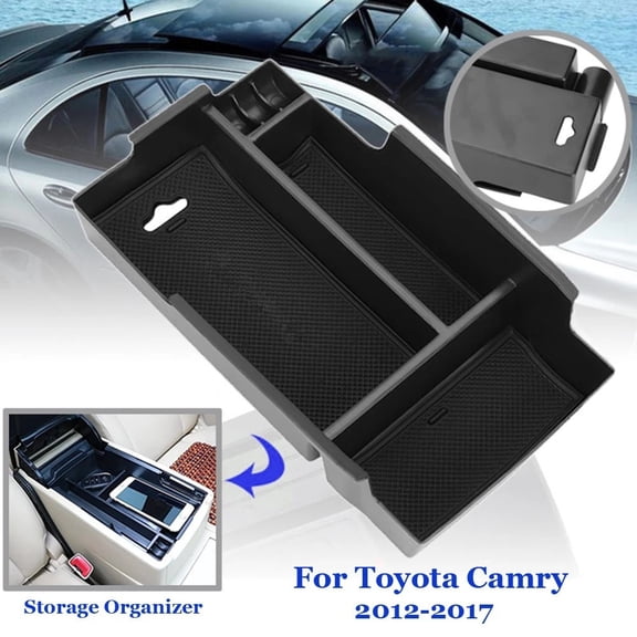 Car Armrest Box Center Console Storage Glove Box Organizer Insert Tray For Toyota For Camry 2012 2013 2014 2015 2016 2017