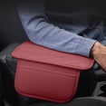 thumbnail image 1 of Car Armrest Box Cover - Padded Leather Center Console Protector with Elbow Support, 31.5x29x1cm - Red, Gray, Coffee, Beige Options - Lightweight & Breathable for All Seasons, 1 of 6
