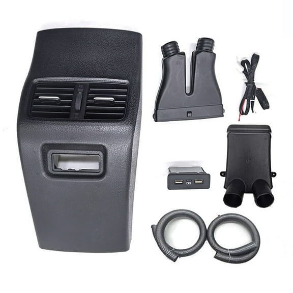 Car Armrest Box Rear Air Vents Grille Assembly for Toyota Rav4 2013-2019,Rear Air-conditioning Vents Retrofitted with Upholstery Outlet Panel Replaces -black