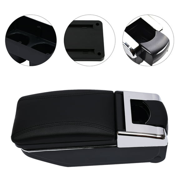 Car Armrest Box with Storage, PU Leather and ABS, Adjustable Length and Angle for Comfort, Durable, Easy to Clean, Relieves Arm Fatigue, Safe and Convenient