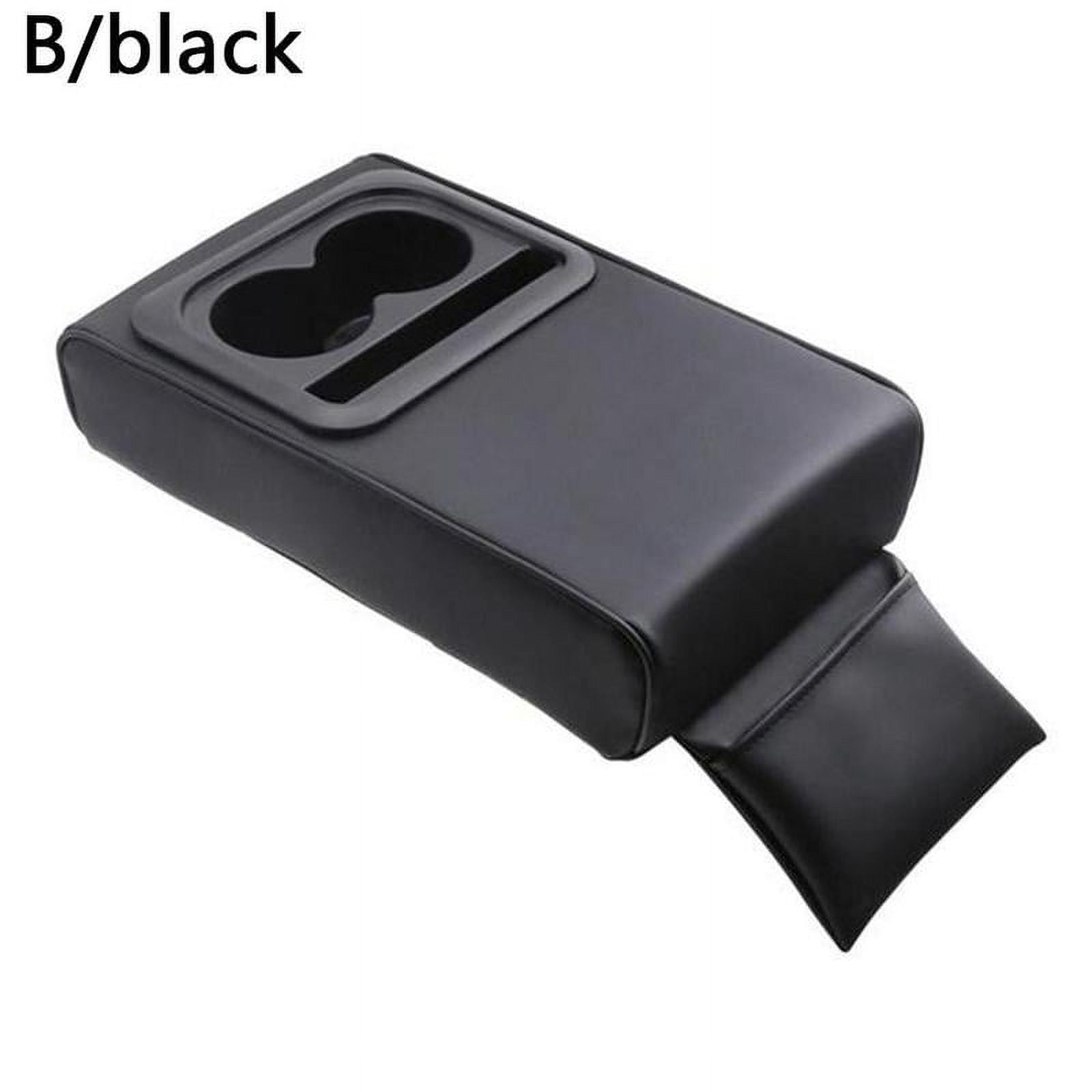 Car Armrest Center Console Boxes PU Leather Cup Holder Storage Bra NEW ...