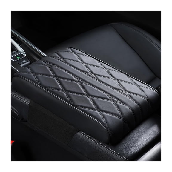 Car Armrest Cover, Auto Leather Waterproof Center Middle Console Cover Pad, Vehicle Memory Foam Armrest Seat Box Cushion Protector, Universal for SUV, Truck, RV and More (Beige)