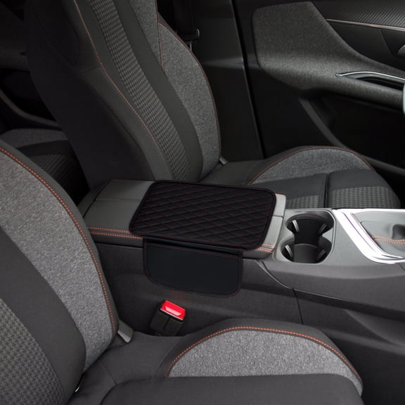 Car Armrest Cushion Leather Multifunctional Storage Bag Center Console Height Pad Slow Rebound Foam Universal Fit Comfortable SUV Sedan Truck Relaxation