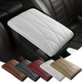 thumbnail image 1 of Car Armrest Cushion Pad, Memory Foam Center Console Cover with Waterproof Fiber Leather, Red Style for Cars Trucks Suvs Minivans, Non-slip Elastic Design for Comfortable Driving & Arm Support, 1 of 2
