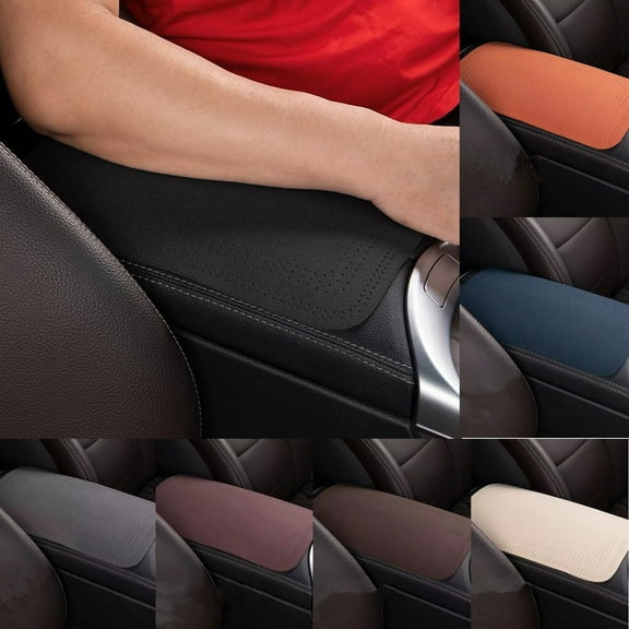 Car Armrest Pad Universal Central Armrest Box Cushion Cover | Leather Elbow Support Mat | Fits Most Cars | Light Thin Four-Season Breathable | 32x19.2cm | 1 Pack | Comfort Upgrade
