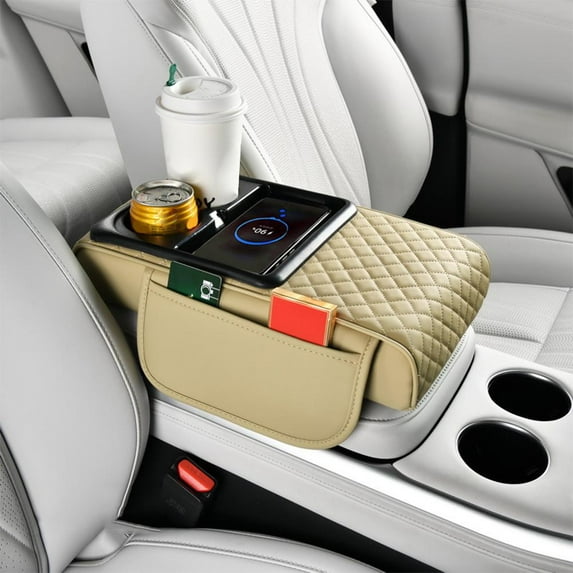 Car Armrest Riser Pad with Wireless Charging armrest storage box box