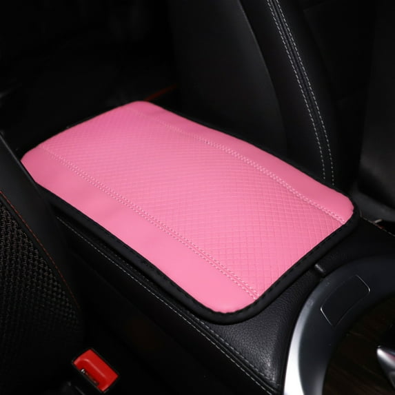 Car Armrest Storage Box Mat, Fiber Leather Car Center Console Cover, Car Armrest Seat Box Cover Accessories Interior Protection for Most Vehicle, SUV, Truck, Car