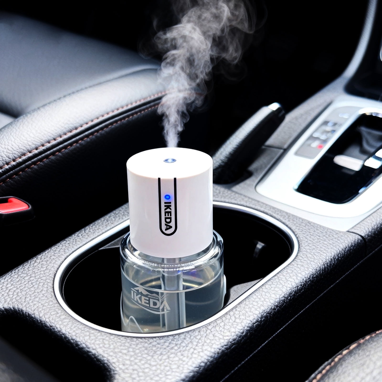 Car Aroma Diffuser,100ml Milk-Aromas Essential Oil Mist Aroma Machine for Gift, 3 Mode Mini Smart Car Air Freshener Spray for Car with Touch Switch