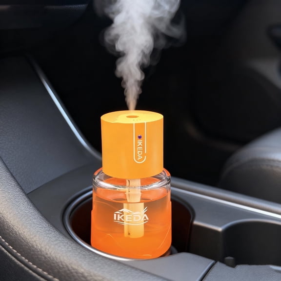 Car Aroma Diffuser,100ml Essential Oil Mist Aroma Machine, 3 Mode Mini Small Scent Spray for Truck & Car with Touch Switch, Automotive Air Freshener Diffuser for Gift(Orange, Lavender)
