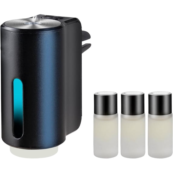 Car Aromatherapy Diffuser: Essential Oil Air Freshener and Humidifier for a Relaxing Drive, Car Air Freshener Cool Mist Mini Portable Diffuser for Car Home Office Bedroom Black