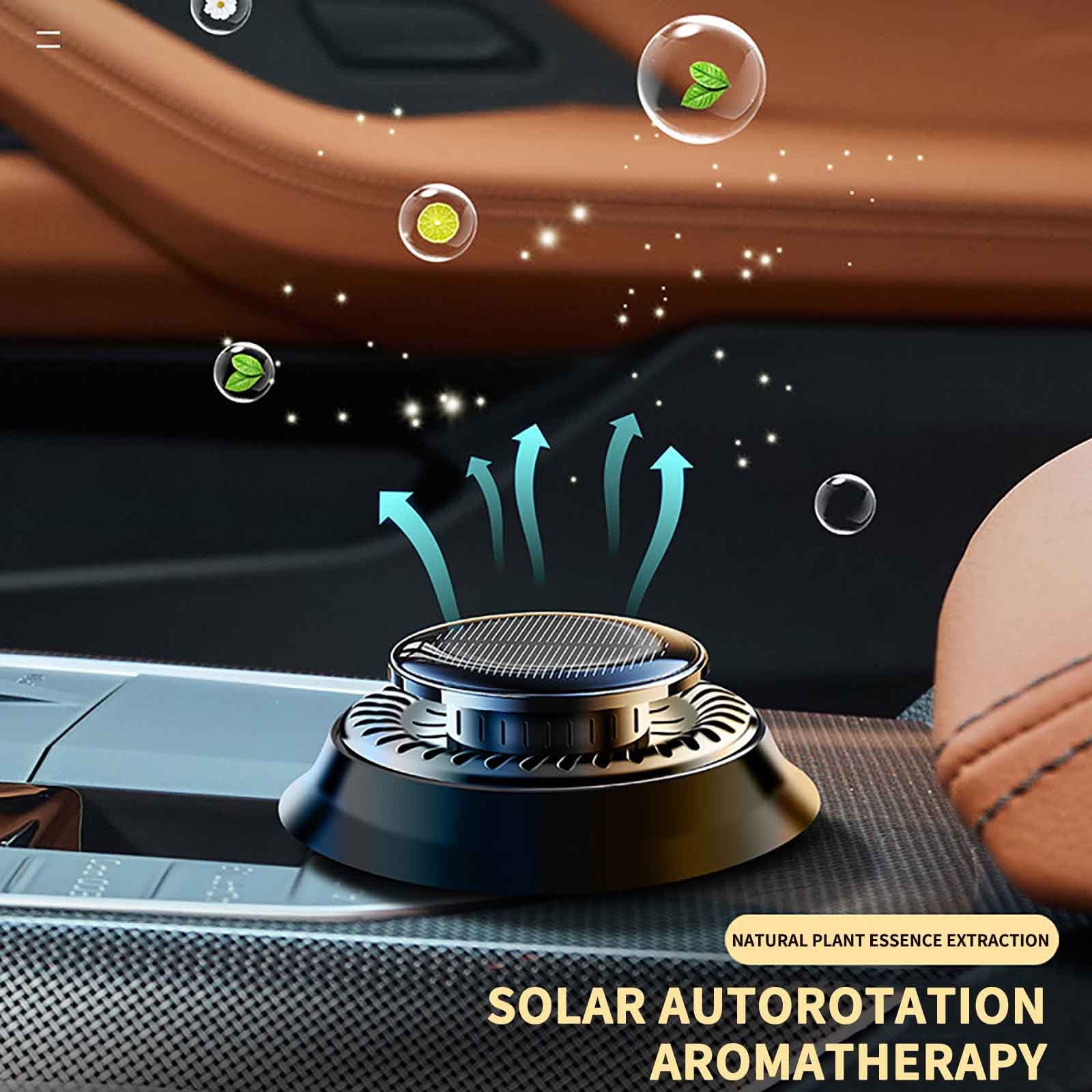 Car Aromatherapy Diffuser | Solar-Powered Rotating Air Freshener ...
