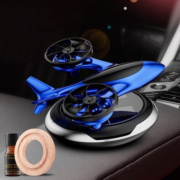 Car Aromatherapy Diffuser Solar Rotating Helicopter Air Freshener Vehicles