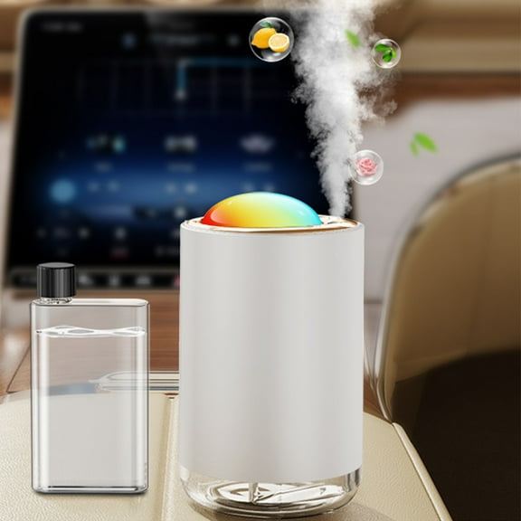 Car Aromatherapy Diffuser, USB Rechargeable, Ultrasonic Mist, 30ML Capacity, LED Mood Light, 5 Fragrance Modes, for Car, Home, Office, Travel
