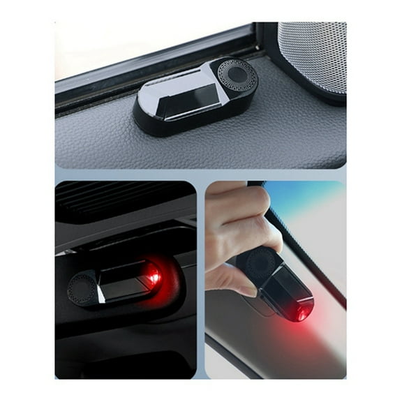 Car Aromatherapy Solar Powered Warning Light Anti-Theft Caution Lamp LED Interior Sensor Light