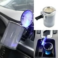 Car Ash Tray Blue LED Cool Light Indicator Travel Auto Odor Remover