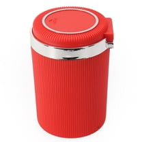 Car Ash Tray Cup Holder With Lid Led Light Portable Detachable Vehicle Accessory