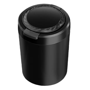 Car Ash Tray With LED Light Lid Removable Inner Cup ABS Outer Stainless Steel Liner Vehicle Holder For Cup Holder Travel Daily Use Interior Accessories
